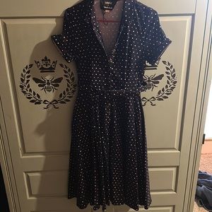 Mod cloth polka dot shirt dress. Size 10. Vintage inspired.